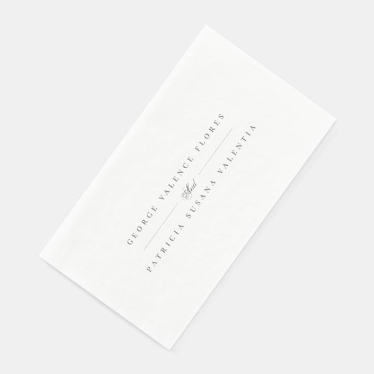 Formal Calligraphy Elegant Wedding Serviette (Ecke)