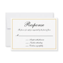 Formal Calligraphy Gold Border Wedding