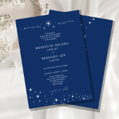 Formal Celestial Elegant Blue Wedding Details and Einladung