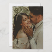 Formal Celestial Elegant Navy Blue Wedding Photo Einladung (Rückseite)