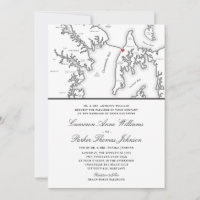 Formal Chesapeake Bay Beach Club MD-Karte Hochzeit