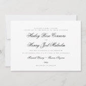 Formal Chic Elegant Calligraphy Script Wedding Einladung (Vorderseite)