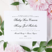 Formal Chic Elegant Calligraphy Script Wedding Einladung