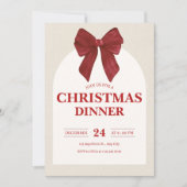 Formal Christmas Dinner Invitation | Elegant Hld Einladung (Vorderseite)