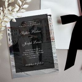 Formal Classic and Dark Overlay | Photo Wedding Acryleinladungen