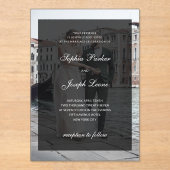 Formal Classic and Dark Overlay | Photo Wedding Acryleinladungen (Vorderseite)