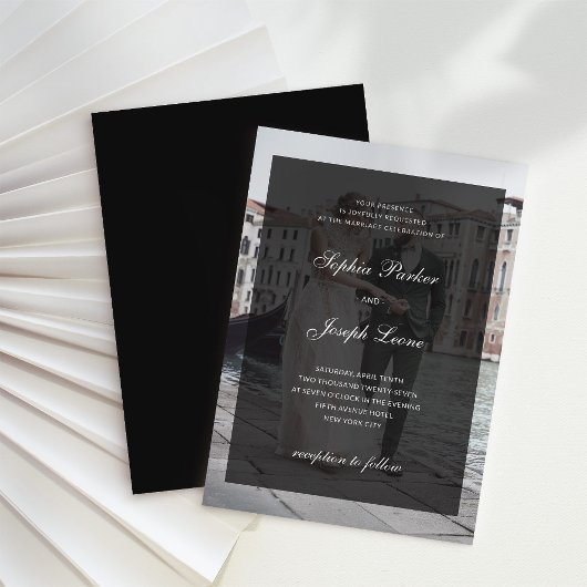 Formal Classic and Dark Overlay | Photo Wedding Einladung