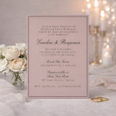 Formal Classic Border Script Mauve Wedding Website Einladung