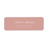 Formal Classic Dusty Rose Script Wedding Address (Vorne)