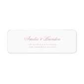 Formal Classic Dusty Rose Script Wedding Address (Vorne)