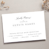Formal Classic Elegant Calligraphy Wedding RSVP Karte
