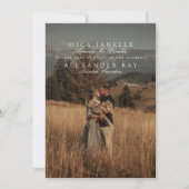 Formal Classic Elegant Names Foto QR Code Save The Date (Vorderseite)