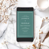 Formal Classic Emerald Green Wedding Einladung