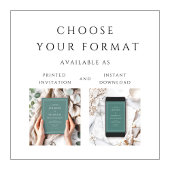 Formal Classic Emerald Green Wedding Einladung