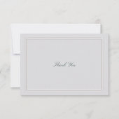 Formal Classic Green Elevated Frame Ivory Wedding Dankeskarte (Vorderseite)