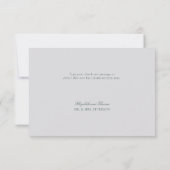 Formal Classic Green Elevated Frame Ivory Wedding Dankeskarte (Rückseite)