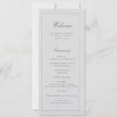 Formal Classic Green Ivory Wedding Program (Vorderseite)