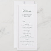 Formal Classic Green Pearl Frame Wedding Program (Vorderseite)
