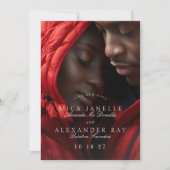 Formal Classic Maroon Burgundy Calligraphy Foto Save The Date (Vorderseite)