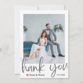 Formal Classic Wedding Photo Thank You Card Dankeskarte (Vorderseite)
