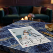  Formal Classic Wedding Photo Thank You Card Dankeskarte