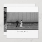 Formal Classic Wedding Photo Thank You Card Dankeskarte (Vorne/Hinten)