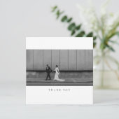 Formal Classic Wedding Photo Thank You Card Dankeskarte (Stehend Vorderseite)