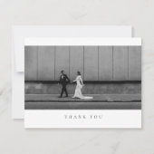 Formal Classic Wedding Photo Thank You Card Dankeskarte (Vorderseite)