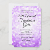 Formal Corporate Fundraiser Party Lila Lights Einladung (Vorderseite)