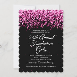 Formal Corporate Fundraiser RoseGold Fallende Ster Einladung