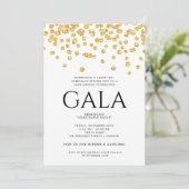 Formal Corporate Gala Ball Gold Glitzer Confetti Einladung (Stehend Vorderseite)