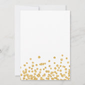 Formal Corporate Gala Ball Gold Glitzer Confetti Einladung (Rückseite)