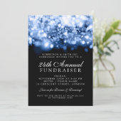 Formal Corporate Gala Event Blauer Lichter Einladung (Stehend Vorderseite)