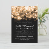 Formal Corporate Gala Event Goldene Lichter Einladung (Stehend Vorderseite)