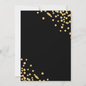 Formal Corporate Gala Gold Glitzer Confetti Black Einladung (Rückseite)