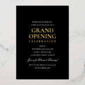 Formal Corporate Grand Opening Black Folieneinladung (Vorderseite)