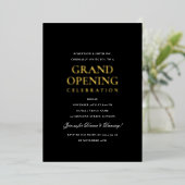 Formal Corporate Grand Opening Black Folieneinladung (Stehend vorne)