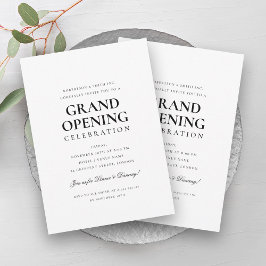 Formal Corporate Grand Opening Black & White Einladung