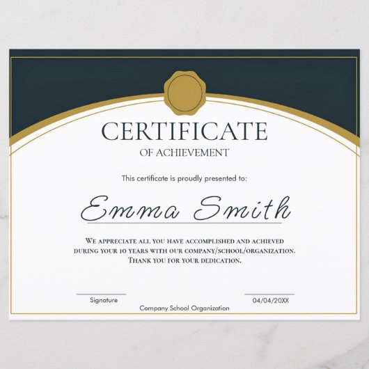  Formal Corporate Recognition Award (Vorderseite)