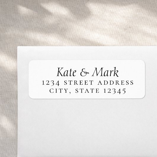 Formal Couple Names Wedding Rücksendeadresse