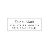 Formal Couple Names Wedding Rücksendeadresse Permastempel (Design)