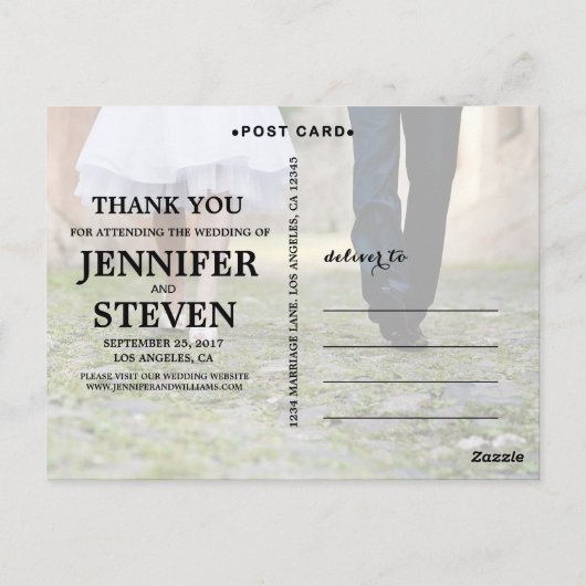 FORMAL DANKE | DANKE, DASS SIE DIE KARTE POST (Rückseite)