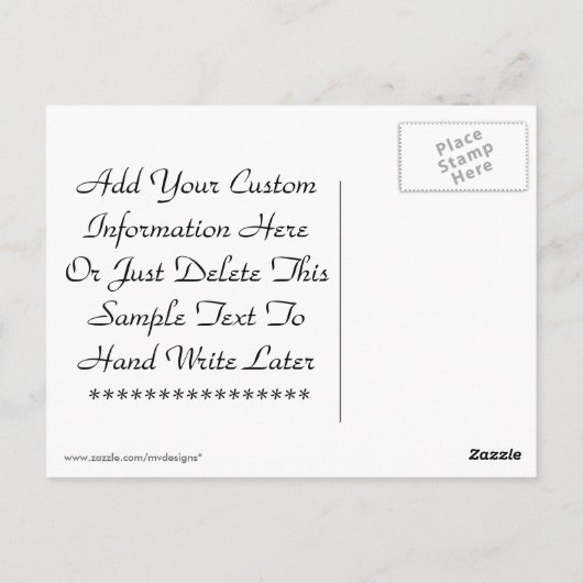 Formal danke Ihnen Postkarten (Rückseite)