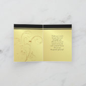 Formal danke Karten - Gold und Burgund (Innenseite)