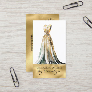 Formal Dress Wedding Seamstress Business Card Visitenkarte