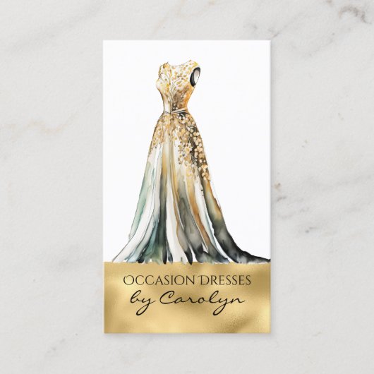 Formal Dress Wedding Seamstress Business Card Visitenkarte (Vorderseite)