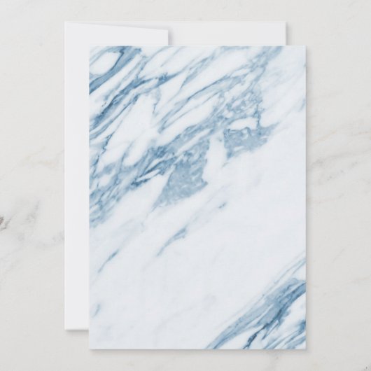 Formal Dusty Blue Champagner Wein Blumenzwiebeln Einladung (Rückseite)