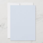 Formal Dusty Blue Floral Beide Eltern Hochzeit II Einladung (Rückseite)