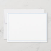 Formal Dusty blue  Script Two Border Stationery Mitteilungskarte (Rückseite)