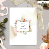 Formal Earthy Blooms Elegant Beige Hochzeit Einladung